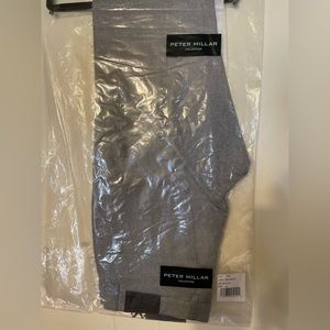 PETER MILLAR Collection Men's Wool Flat Front Casual Pants. Color plat. Size:34
